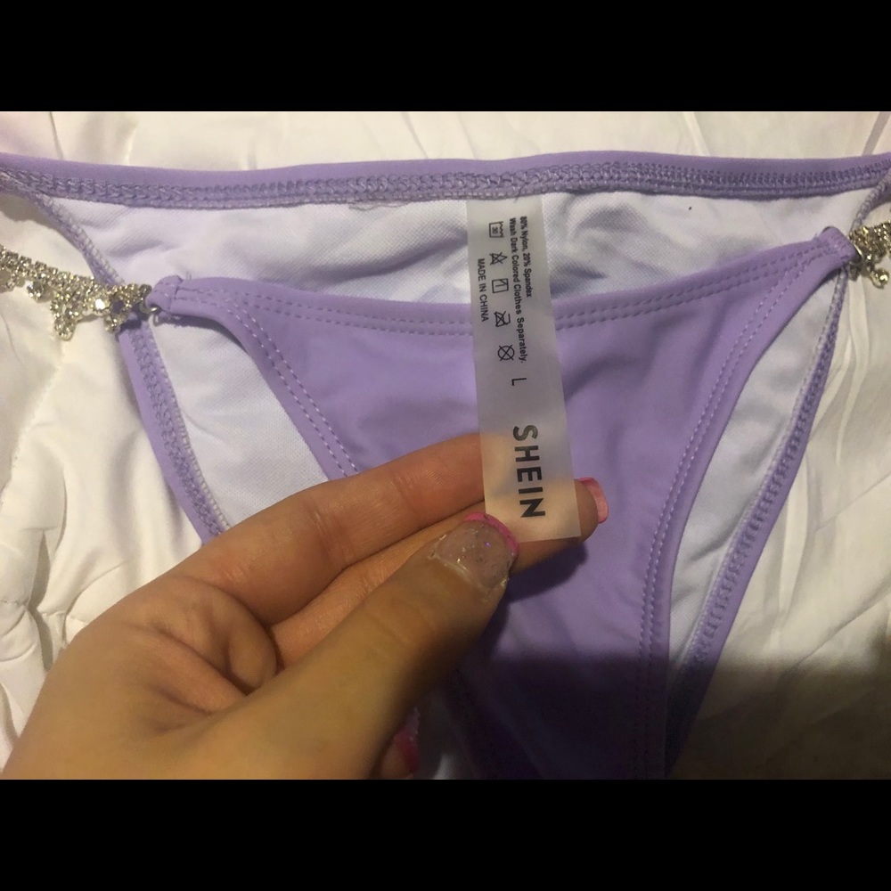 Purple rhinestone SHEIN bottoms - Picture 3 of 7